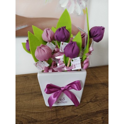 Set da 2 vasi personalizzati per tulipani